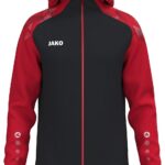 Jako Sonic Jas Met Kap Heren - Zwart / Rood | Maat: XXL