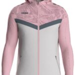 Jako Iconic Jas Met Kap Heren - Zachtgrijs / Roze / Antra Light | Maat: XL