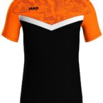 Jako Iconic T-Shirt Heren - Zwart / Fluo Oranje | Maat: XXL