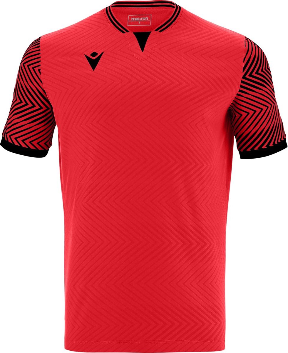 980x1200-18 Macron Tureis Shirt Korte Mouw Kinderen - Rood / Zwart | Maat: 11-12 Y - Afbeelding 1
