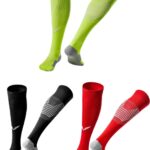 Sportsokken -Voetbalsokken Senior- Unisex One Size-Long -Gripsokken Voetbal Sport-Handdoeksokken -Hoge elasticiteit- Voorkomt blaren- Goede bescherming - 3 paar (zwart, rood, geel)-Maat 35-42