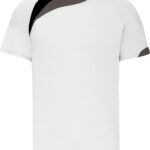 PROACT® Sportshirt korte mouwen kids PA437 - White / Black / Storm Grey - 12/14 years (12/14 ans)