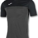 Joma Winner Shirt Korte Mouw Kinderen - Antraciet / Zwart | Maat: 128-140