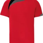 PROACT® Sportshirt korte mouwen kids PA437 - Sporty red/Black/Storm grey - 10/12 years (10/12 ans)