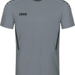 Jako Challenge Shirt Korte Mouw Heren - Steengrijs / Zwart | Maat: XXL