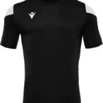 Macron Polis Shirt Korte Mouw Kinderen - Zwart / Wit | Maat: 11-12 Y