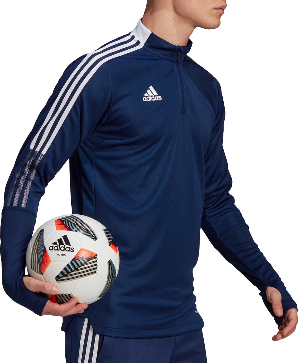 986x1200-22 Adidas Tiro 21 Ziptop Heren - Marine | Maat: S - Afbeelding 1