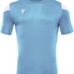 Macron Polis Shirt Korte Mouw Heren - Hemelsblauw / Wit | Maat: 5XL