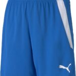PUMA teamLIGA Shorts Jr Unisex Sportbroek - Electric Blue Lemonade-Puma White
