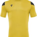 Macron Polis Shirt Korte Mouw Heren - Geel / Zwart | Maat: L