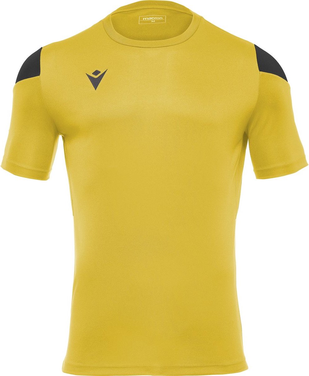 987x1200-29 Macron Polis Shirt Korte Mouw Kinderen - Geel / Zwart | Maat: 7-8 Y - Afbeelding 1