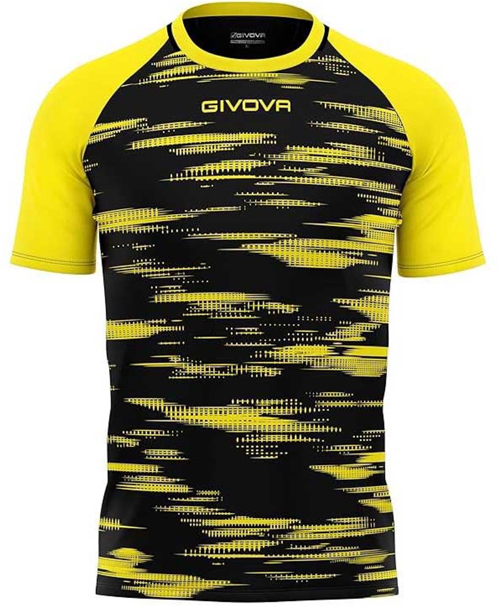 987x1200-30 Givova Pixel T-shirt Met Korte Mouwen Zwart M Man - Afbeelding 1