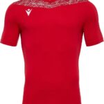 Macron Nash Shirt Korte Mouw Kinderen - Rood / Wit | Maat: 11-12 Y