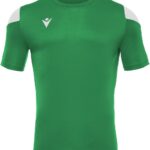 Macron Polis Shirt Korte Mouw Heren - Groen / Wit | Maat: L