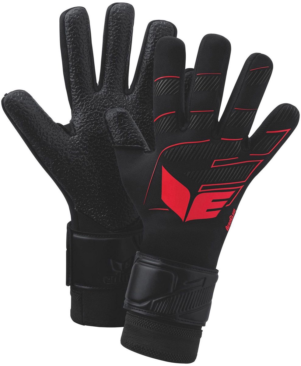 989x1200-36 Erima Aeroclaw Star Keepershandschoenen - Zwart / Rood | Maat: 9 - Afbeelding 1