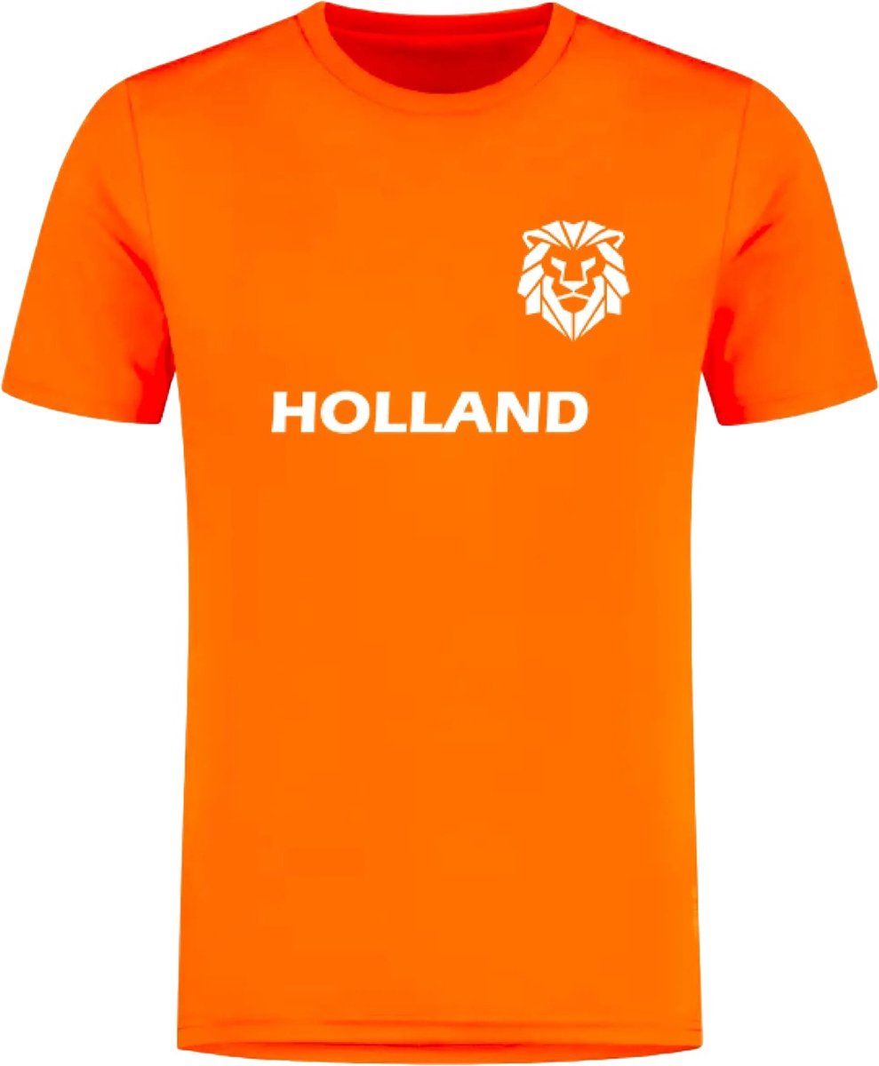 989x1200-8 WK voetbal oranje shirt Classic - Voetbalshirts volwassenen - Oranje shirt - Polyester sportshirt - Maat XL - Afbeelding 1