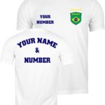 Gepersonaliseerd Brazilië Voetbalshirt met Naam en Nummer - WK Fan Outfit