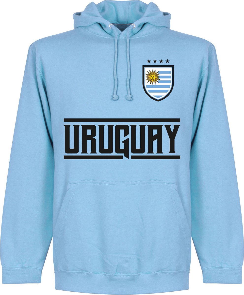 991x1200-31 Uruguay Team Hoodie - Lichtblauw - Kinderen - 104 - Afbeelding 1