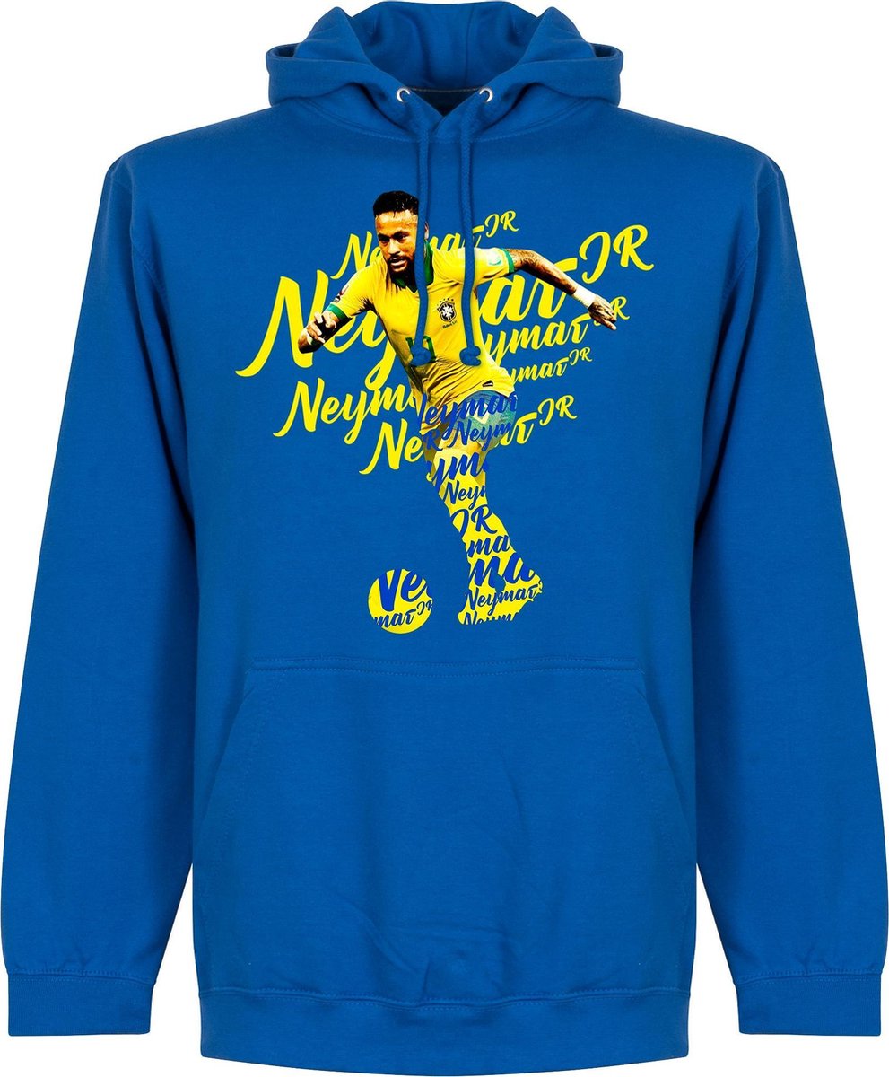991x1200-61 Neymar Brazilië Script Hoodie - Blauw - XL - Afbeelding 1