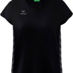 Erima Essential Team T-Shirt Dames - Zwart / Slate Grey | Maat: 38