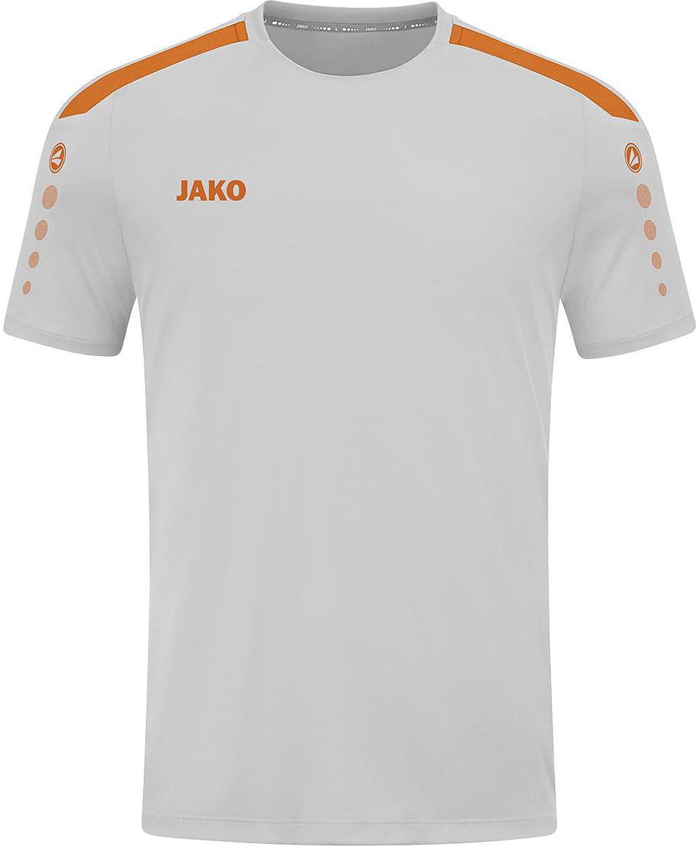 992x1200-4 Jako Power Shirt Korte Mouw Heren - Zachtgrijs / Fluo Oranje | Maat: M - Afbeelding 1