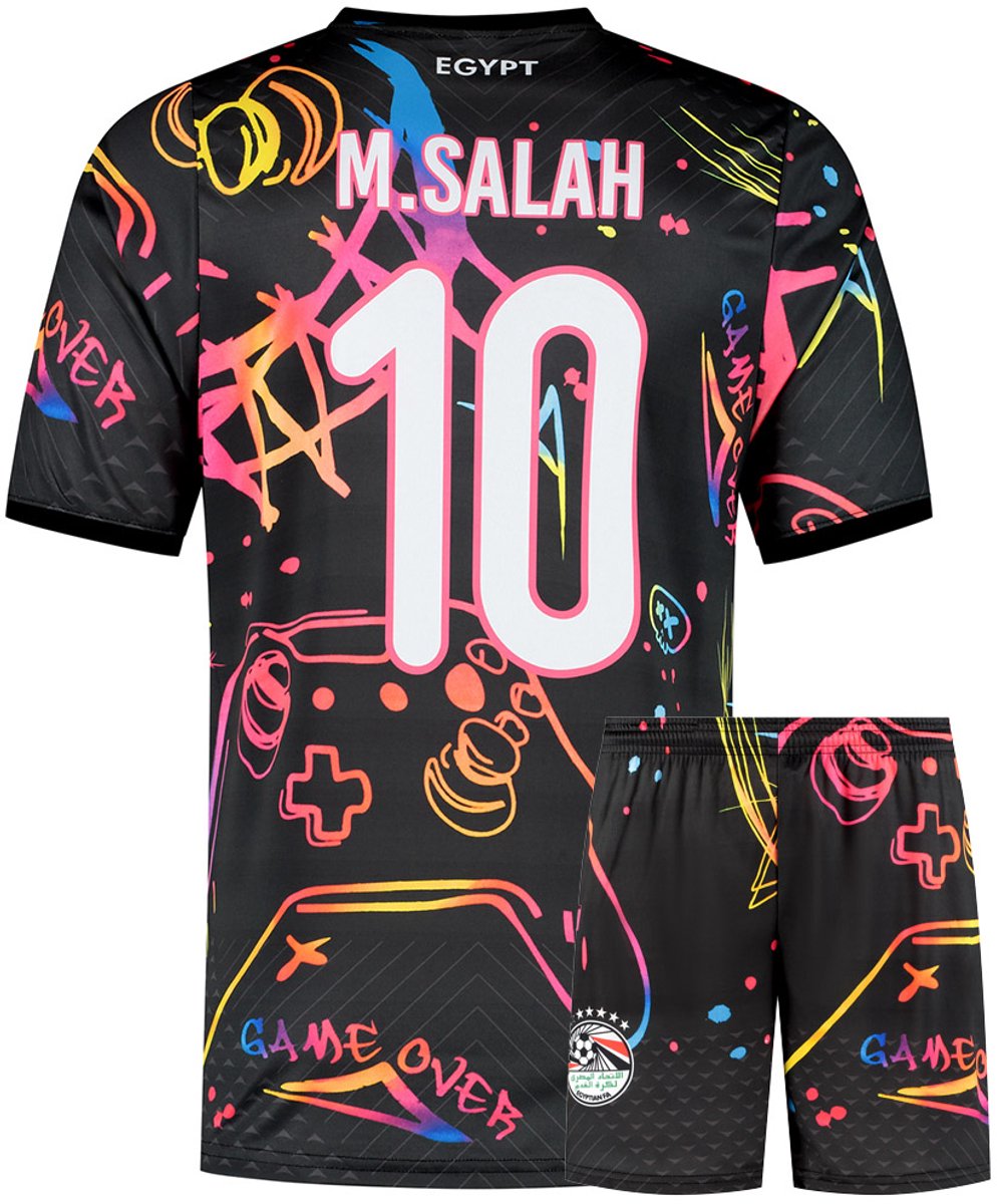 994x1200-24 Salah Egypte Voetbaltenue - Gaming - Voetbal Tenue Kinderen - Shirt en Broekje - Jongens en Meisjes - Volwassenen - Heren en Dames - Maat 164 - Afbeelding 1