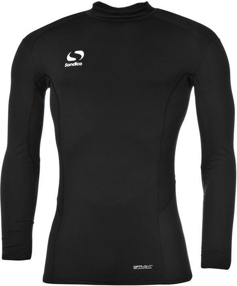994x1200-27 Sondico ondershirt met opstaande kraag - Heren - Black - XXL - Afbeelding 1