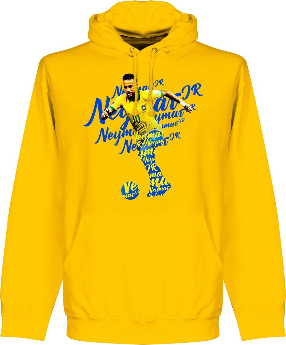 997x1200-19 Neymar Brazilië Script Hoodie - Geel - Kinderen - 116 - Afbeelding 1