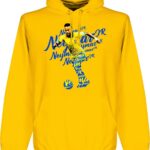 Neymar Brazilië Script Hoodie - Geel - L