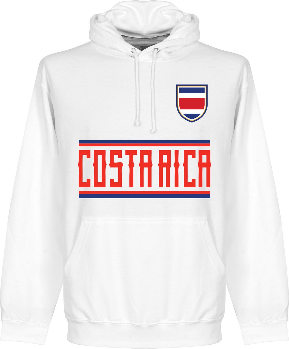 997x1200-55 Costa Rica Team Hoodie - Wit - Kinderen - 104 - Afbeelding 1