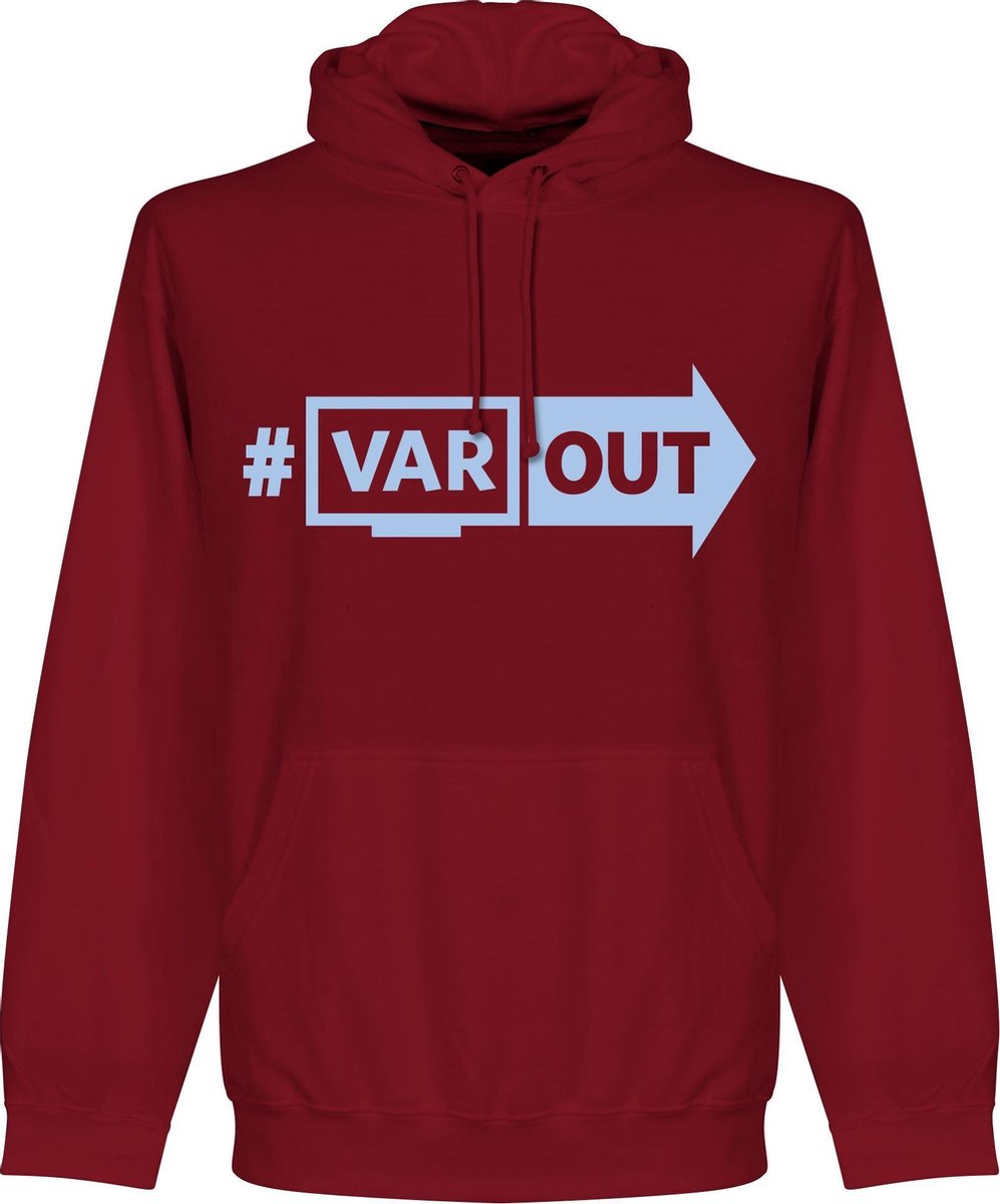 997x1200-61 VARout Hoodie - Maroon Rood/ Lichtlbauw - XL - Afbeelding 1